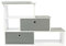 PetFusion Pet Step Window Perch White Bookshelf with Storage Baskets for Dogs and Cats - Modern Pet Furniture with Premium Foam Perch Pad
