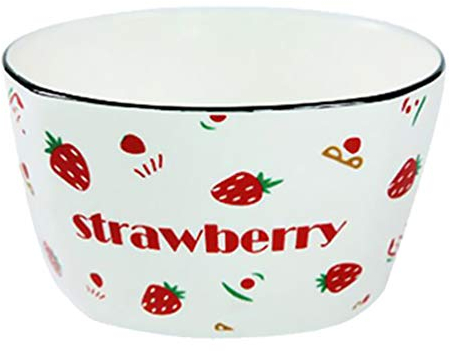 Cabilock 1pièce Bol Carré avec Motif Fraise pour Salades Et Riz Pratique pour Cuisine Et Événements