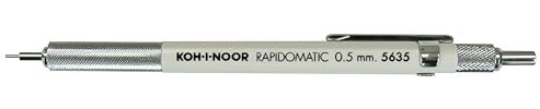 Koh-I-Noor Rapidomatic 5635 Druckbleistift, 0,5 mm Mine, Weiß, je 1 Stück