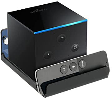 Amazon Fire TV Stand, Amazon Fire TV Wall Holder, Transparent Wall Mount Holder, Amazon Fire TV Accessories, Space Saving, Easy Operation (Amazon Fire TV, Black)