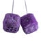 Miayaya Auto-Rückspiegel Fuzzy Würfel Plüsch mit Punkten Zubehör Paar quadratische hängende Paar Auto Anhänger Innenspiegel Dekoration Paar niedliche Ornamente (7,6 cm lila)