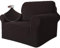 Ystyle Housse Canapé 1 Place avec Accoudoirs, Extensible Housses de Canapé, Universelle Housse Canape Protection Chat Chiens Griffures, Housse Fauteuil Antidérapante, Café