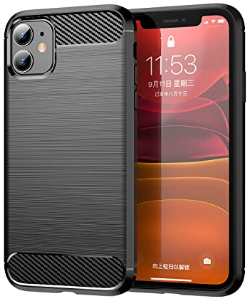 Max Power Digital Hülle für iPhone 11 Carbon Cover Schutzhülle Handyhülle Silikon Case Stoßfest Kratzfeste Schutzhülle Schwarz Cover Shock [Kabellose Aufladung Kompatibel] (iPhone 11)