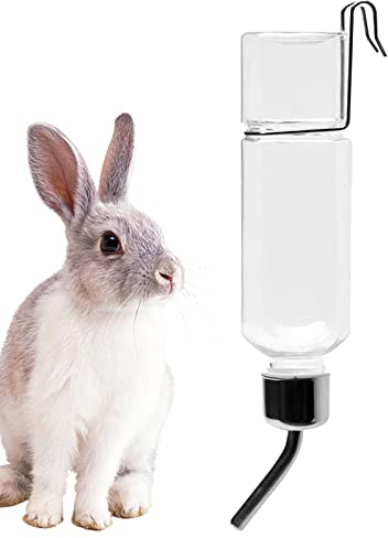 Kaninchen-Wasserflasche, Kleintiertränke, Nagetier-Wasserspender, 350-ml-Kaninchen-Trinkflasche Mit Edelstahlbügel, Einfache Installation Aufhängbare Kleintiertränken, Für Meerschweinchen, Hamste