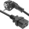 BeMatik - Cable eléctrico 3x1.5mm² IEC60320 C19-hembra a Schuko-Macho 1,8m