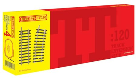 Hornby TT8033 TT Gauge Track Pack 4 – Zusätzliche Gleisteile für Modelleisenbahn-Sets, Spielzeugeisenbahn-Gleisteile, Gleise: 2 x TT8006 1 x TT8007 1 x TT8009 2 x TT8002 1 x TT8010 – Maßstab 1:120