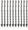 TRESSELEC - Piquets clôture électrique en plastique - 10pcs - Hauteur 87cm - Pointe en fibre de verre - Noir - Large bêche - Maniable et Robuste - Pour cordons/fils jusqu'à 6mm et rubans jusqu'à 40mm