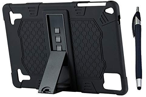 Ronlok Coque de tablette 10,1 en silicone - Support universel - Support réglable avec stylet capacitif