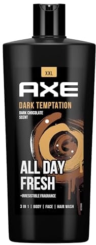 Axe 3 in 1 Duschgel & Shampoo Dark Temptation XXL für langanhaltende Frische und Duft nach der Dusche dermatologisch getestet 700 ml
