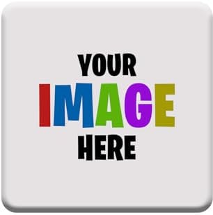 Personalised Fridge Magnets | Customisable Magnetic Photo Frame for Weddings, Birthdays and Anniversaries | Durable Magnetic Plastic Film, White (Square)