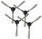 vhbw 4X Cepillo Lateral Compatible con Hoover Robo.com2 Robot Aspirador - Set cepillos, Gris/Negro