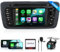 Radio de Coche 2G+64G para Seat Ibiza 2009-2013, Podofo 6.2 Pulgadas Pantalla táctil Android 13.0 Radio con Carplay inalámbrico Android Auto EQ BT GPS Mirror FM RDS USB Cámara de Marcha atrás