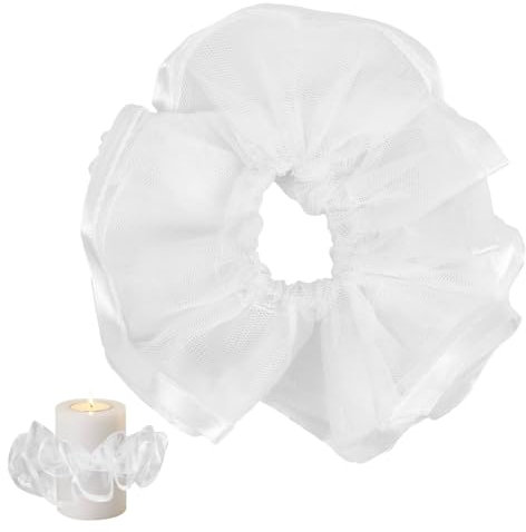 TaleMoon Tropfschutz Kommunionkerze,Tropfenfänger Kommunionkerze Weiß,Tropfschutz Taufkerzen,Tropfenfänger für Kerzen mit 3-5 cm Durchmesser für Kommunionkerze Hochzeitkerze