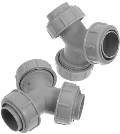 KONTONTY 2pcs PVC Elbow Dishwasher Hose Adapter Id Sink Drain Pipe Tee Joint Leakproof Waste Pipe Connector for Kitchen Sinks