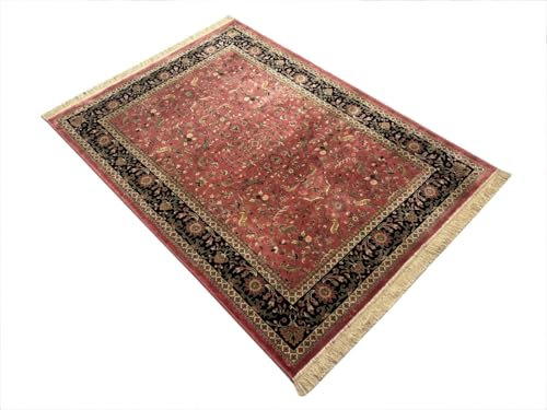 WAWA TEPPICH Orientteppich aus Viskose Rosa 150 x 210 cm