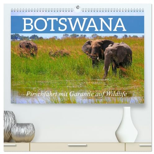 Botswana- Pirschfahrt mit Garantie auf Wildlife (hochwertiger Premium Wandkalender 2026 DIN A2 quer), Kunstdruck in Hochglanz: Die Tiervielfalt als Selbstfahrer erleben (CALVENDO Tiere)
