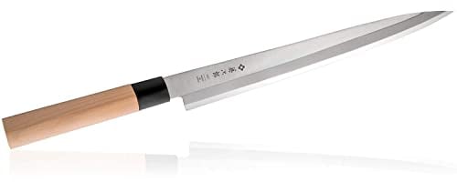 Tojiro - Couteaux de cuisine traditionnels japonais pour sushis et sashimis, en acier molybdène vanadium, lame ultra aiguisée, manche en bois, fabriqués au Japon Yanagiba 30 cm