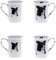 (BB8) Bone China Set of 4 Border Collie Dog Mugs Presentation Gift Boxed