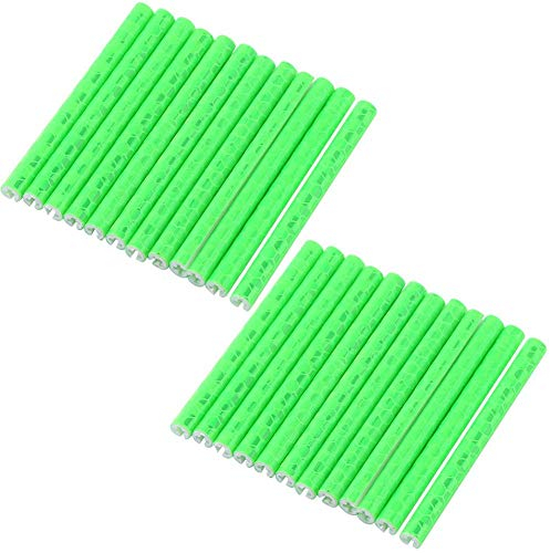 Keenso Fahrrad Speichenreflektoren, 24 Stück 74mm Fahrrad Speichen Reflektierende Streifen Reflektor Clips Warnstreifen (Grün)