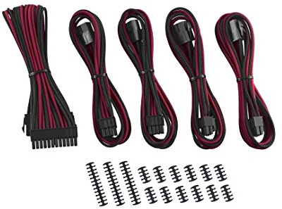 CableMod Classic ModMesh Cable Extension Kit - 8+8 Series - schwarz/rot