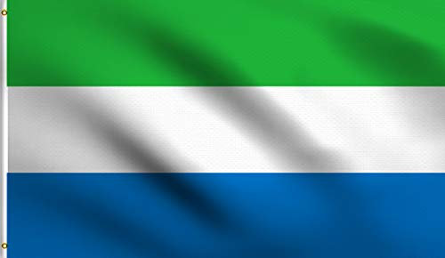 DMSE Flagge Sierra Leone, 90 x 150 cm, 100 % Polyester, 100 D