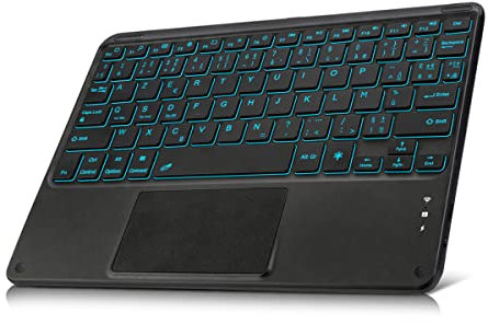 KOOCHUWAH Clavier AZERTY Bluetooth Touche Pad Tactile Compatible avec Les Tablettes Windows Android iPads iOS Smart Phones Portables Bluetooth Informatique