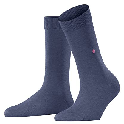 Burlington Damen Socken Lady W So Baumwolle einfarbig 1 Paar, Blau Light Jeans 6662, 36-41