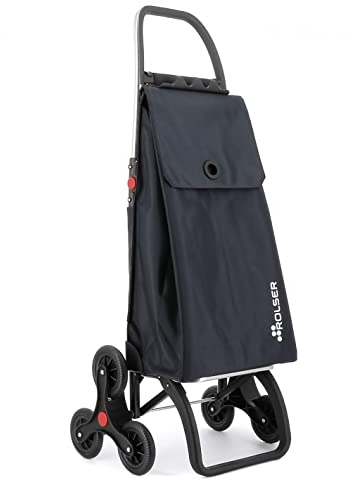 Carrello Portaspesa Rolser Akanto MF 6 Ruote Sube Scala Pieghevole - Marengo