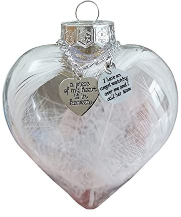 TianWlio Herz 1 Stück Memorial Ornaments ist Ornament My A of Heart Christmas Heave Home Decor Lattenrost Halterung Für Kinderbett (B, One Size)