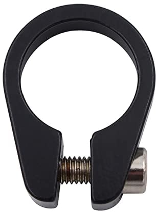 Sanmum 1 Stück Fahrradsattelstütze, 25,4 mm Aluminiumlegierung, Sattelrohr-Clip, passend für 22,2 mm Sattelstützenrohr, Fahrrad, Schwarz