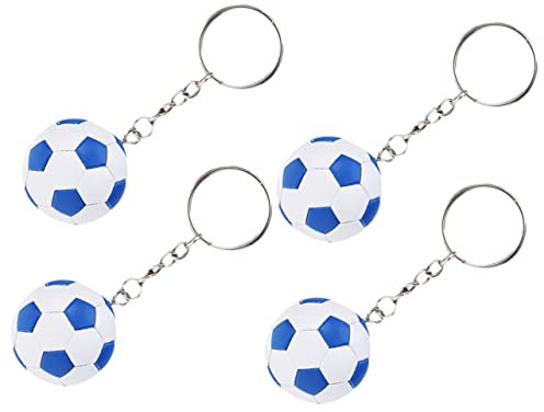 SAFIGLE 4stücke Teiliges Fußball-schlüsselanhänger Hochwertigem Und Realistische Fußballform Vielseitig Als Schlüsselring Und Taschenanhänger Geschenk Für Fußballfans Und Junge Mädchen