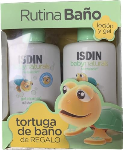 ISDIN BABYNATURALS. Promoción especial: Gel champú 400 ml + Loción Corporal 400 ml. REGALO TORTUGA DE BAÑO