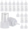 GOMAKERER 30 Stück Quetschflaschenverschlüsse 24/410 Twist Top Caps Weiß Squeeze Dispenser Deckel Ersatzkappen Für Squeeze Flaschen Klebstoff Flaschen Aquarell Flaschen