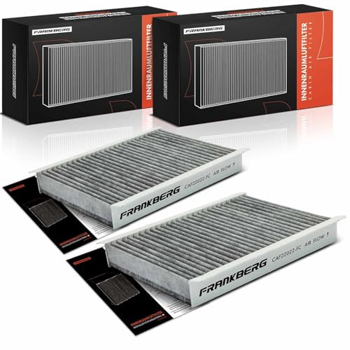 Frankberg 2x Filtro aria abitacolo Filtro antipolline Con Carbone attivo Compatibile con Tonale 965 500L 351 352 500X 334 Compass M6 M7 MP MV Renegade SUV B1 BU BV Replace# 71775824