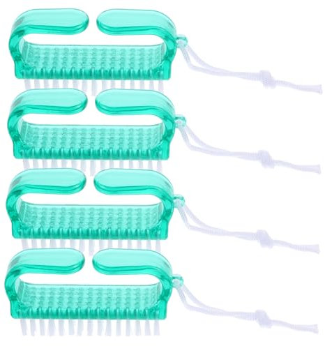 BIUDECO Nail Cleaning Brushes 4 Pack Nail Brush for Fingernails and Toenails Soft Bristles Nail Brush Scrubbing for Manicure