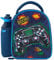 Polar Gear Gamer Pixel Insulated Kids Lunch Bag Holder and 600ml Water Bottle, Polyester, 600 milliliters, Blue