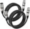 EBXYA Premium XLR Microphone Cable 5M, 2-Pack - Balanced 3-Pin XLR Male to Female, Studio/Stage/DMX Audio Connection Solution