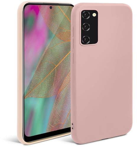Moozy Coque en Silicone pour Samsung Galaxy S20 Minimalist Series, Finition Mate, Étui Fin et Mince de TPU Souple Housse Cas de Couverture de Téléphone Case Cover, Rose Clair