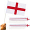 Kleine Flaggen auf Sticks, England Flag 100pcs 5, 5 x 8, 3 Zoll Handheld Polyester Englisch Flag auf Sticks tragbarer Patriotikum für Sportveranstaltungen und mehr, Englisch