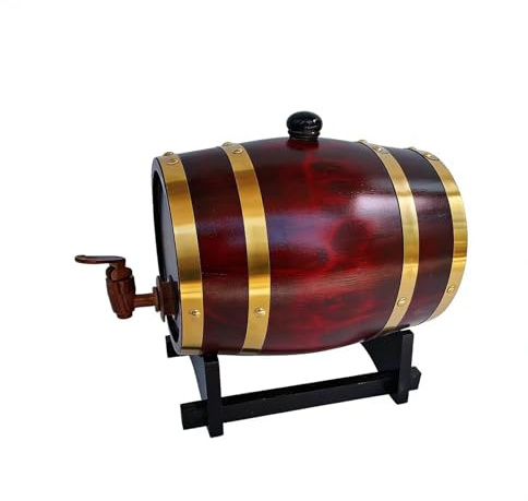 Premium-Eichenfass füR Die Reifung, Zapfanlage füR Die Hausbar – Ohne Gravur (1,5 L, 3 L, 5 L, 10 L)(A,10L)