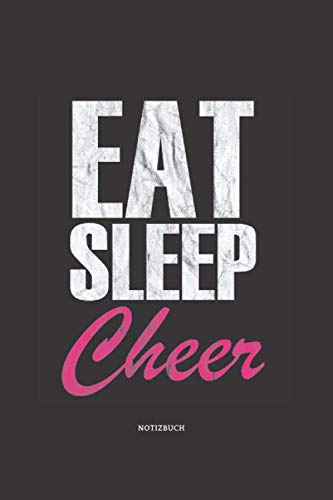 Notizbuch: Cheerleading Liniertes Notizbuch ca A5 für Notizen, Skizzen, Zeichnungen, Formeln, als Kalender oder zum Lernen; breites Linienraster; Motiv: Jubel, Jubeltänzer & Cheerleader