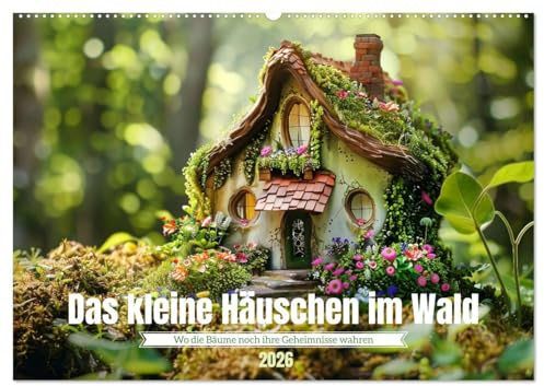 Das kleine Häuschen im Wald (Wandkalender 2026 DIN A2 quer), CALVENDO Monatskalender: Naturverbunden und magisch (CALVENDO Natur)