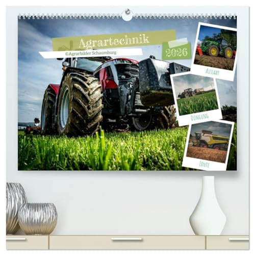 Agrartechnik (hochwertiger Premium Wandkalender 2026 DIN A2 quer), Kunstdruck in Hochglanz: Faszinierende Landtechnik, von der Aussaat über die Düngung bis hin zur Ernte (CALVENDO Technologie)