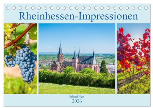 Rheinhessen-Impressionen (Tischkalender 2026 DIN A5 quer), CALVENDO Monatskalender: Sehenswürdigkeiten Rheinhessens und seine landschaftliche Schönheit in Bildern (CALVENDO Orte)