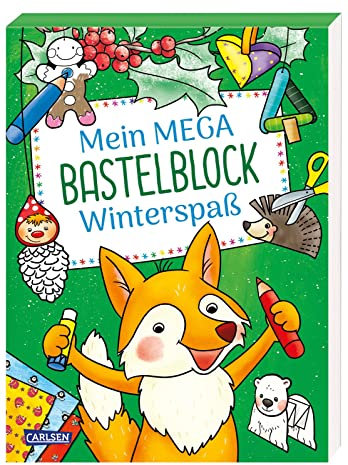 Mein MEGA Bastelblock: Winterspaß: Mit Bastelvorlagen zum Schneiden, Kleben und Malen für Kinder ab 5 Jahren zu Weihnachten und im Advent