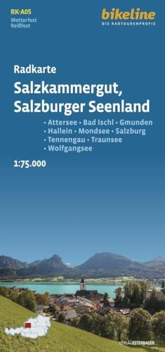 Radkarte Salzkammergut - Salzburger Seenland (RK-A05): Attersee – Bad Ischl – Gmunden – Hallein – Mondsee – Salzburg – Tennengau – Traunsee – ... GPS-tauglich mit UTM-Netz (Bikeline Radkarte)