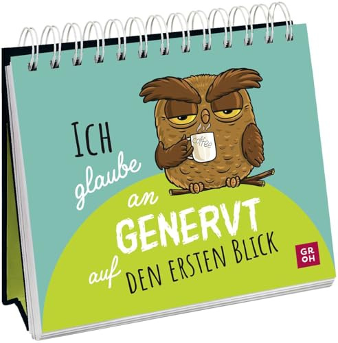 Ich glaube an genervt auf den ersten Blick: Lustiger Mini-Aufsteller mit frechen Sprüchen. Witziges Geschenk für Kolleg*innen