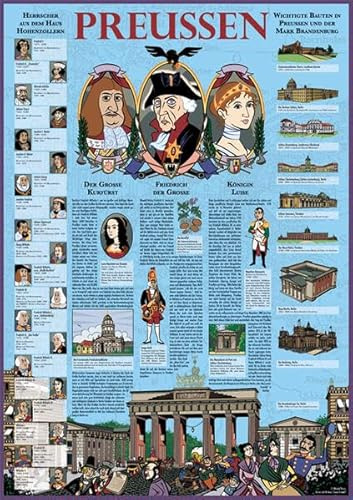 Preußen (im Comic-Stil, Bildungsposter 84,1x59,4 cm)