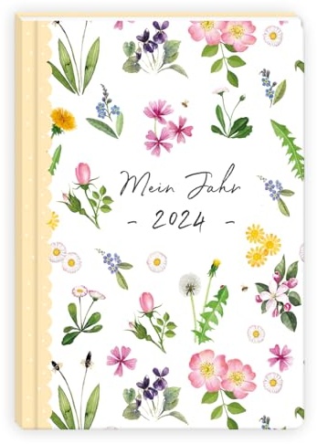 Taschenkalender 2024 Klein I Buchkalender 12 x 18 DIN B6 I 2 Seiten 1 Woche I Handlicher Wochenplaner mit Design von Sophia Drescher I Hardcover Softtouch