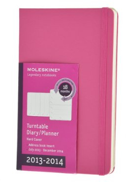 Moleskine Drehbarer Kalender 18 Monate 2013-2014 / Pocket / Fester Einband / Magenta: Mit engl. Kalendarium (Moleskine Diaries)